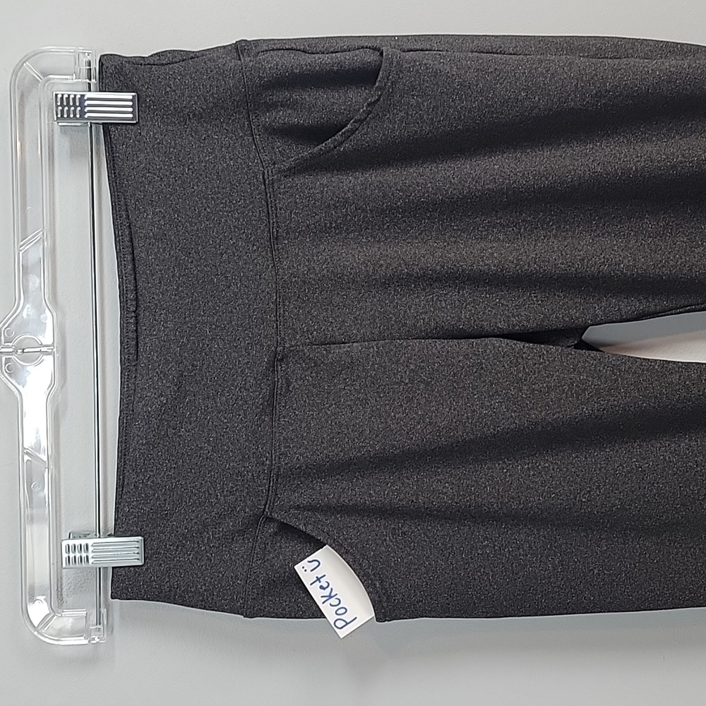 IUGA charcoal gray pull on yoga bootcut dress pants 4 pockets size small - Picture 3 of 7